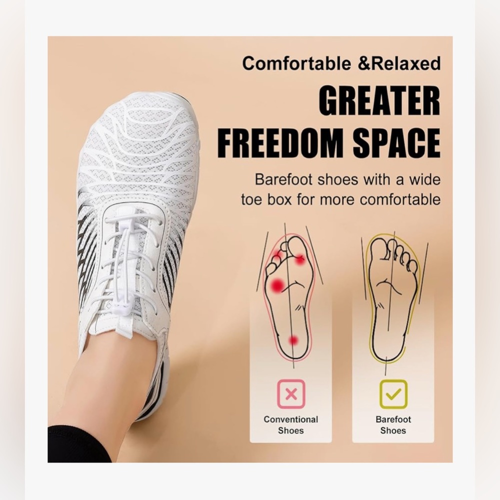 Hike Barefoot Shoes for Womens Flexible Lightweight, Walking,Running&Swimming - Picture 7 of 7